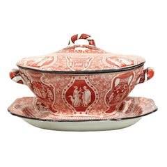 Spode Greekware Tureen, Cover and Stand
