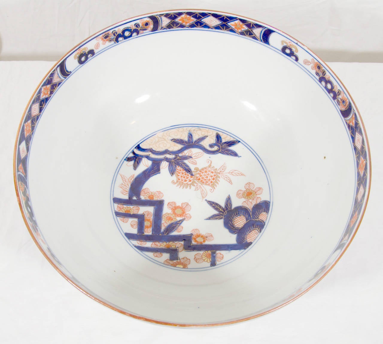 Antique Imari Porcelain Punch Bowl 1