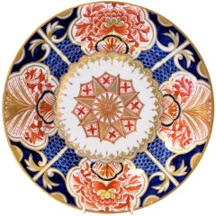 Antique An Early 19th Century Derby Dish with Imari Colors  Blue & Orange