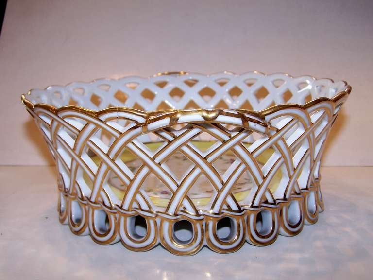 18th Century Antique French Porcelain Basket