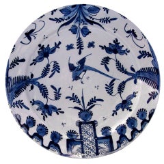 An English (probably Bristol) Blue and White Delft Charger