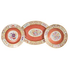 Antique Porcelain Platter and Dishes in