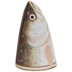  Trout Head Porcelain Stirrup Cup, The Angler's Delight