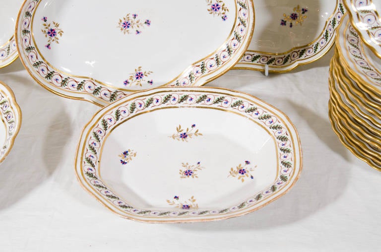 18th Century Set of Antique Porcelain Dessert Dishes