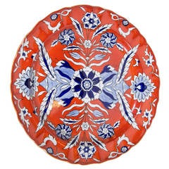 Mason's Ironstone Charger Painted Red, White, and Blue