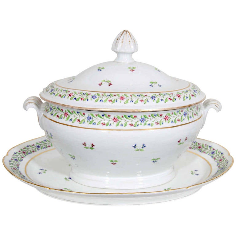 Antique French Porcelain Soup Tureen 18th Century Made circa 1790 For