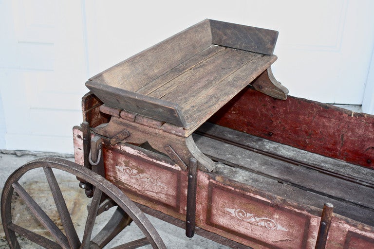 Primitive Pennsylvanian Child's Goat Wagon / Bar Cart