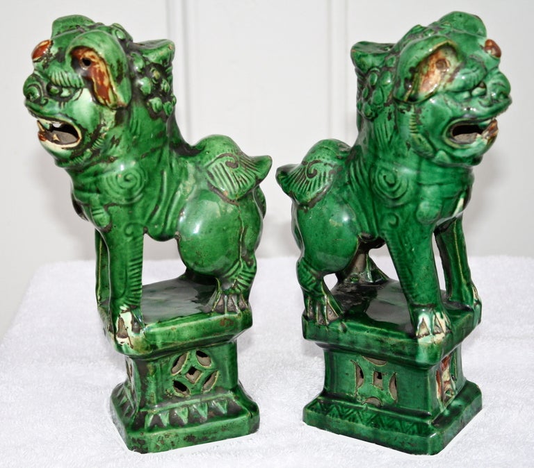 Pair Guangxu Kylin Incensors In Good Condition In Woodbury, CT