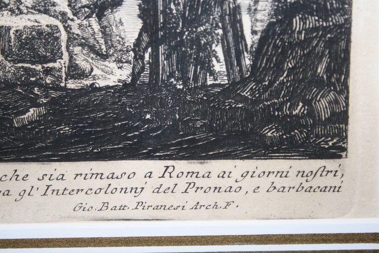 18th Century and Earlier Veduta del Tempio di Bacco (after 1758) - Gio. Batt. Piranesi Arch. F.