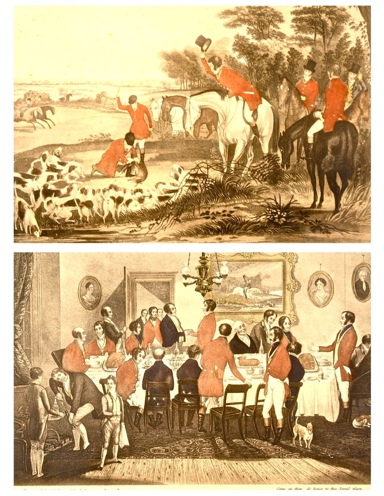 Bachelor's Hall Fox Hunting Prints, Complete Set of Six In Good Condition For Sale In Woodbury, CT