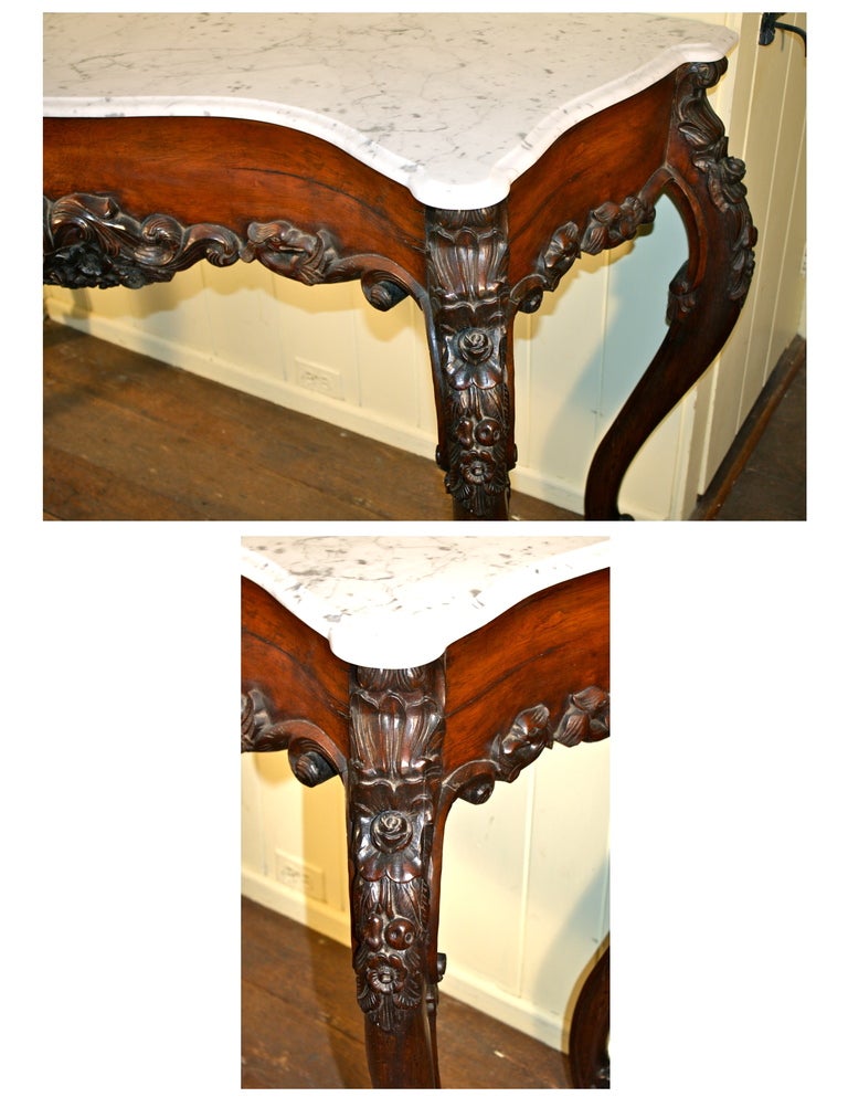 Anglo-Indian Marble Topped Console For Sale 2