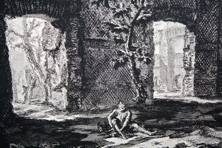 19th Century Ruins of La Villa Adriana in Tivoli - Cavalier Piranesi F.