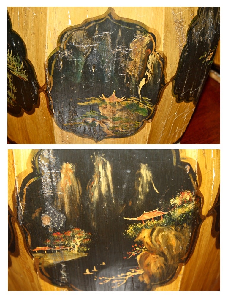 Pair Chinese Octagonal Wooden Tabourets 6