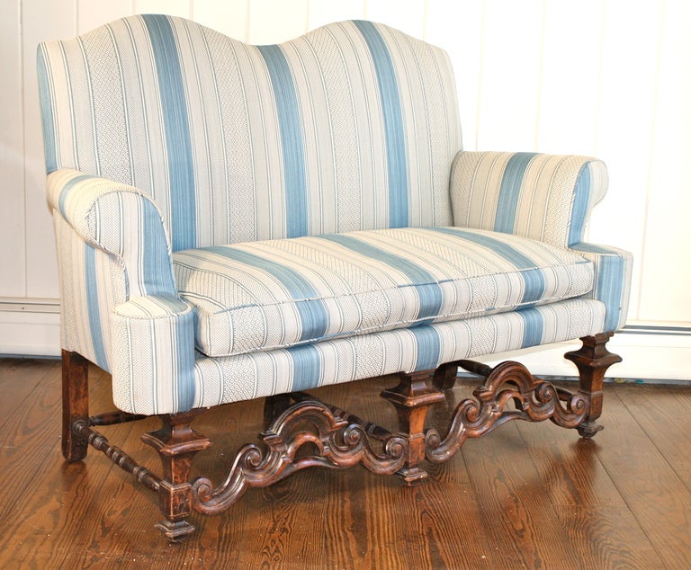 William and Mary furniture derives its naming from Dutch William III of Orange, and his wife Mary II; who became joint monarchs of England in 1689.  Very comfortable and skillfully upholstered settees and easy chairs were made, and the wood of
