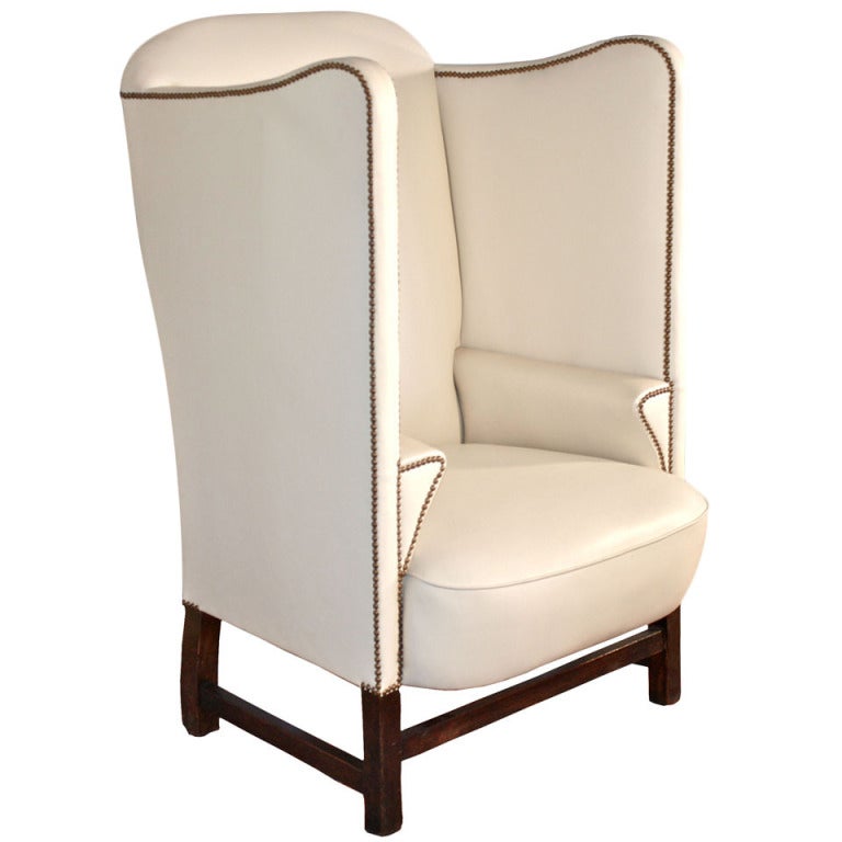 II Leather Wingback Chair at 1stdibs