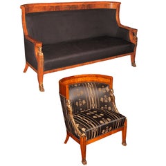 Vintage Austro-Hungarian Canape and Bergere