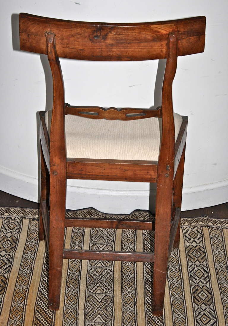 19th Century Italian Neoclassical Phiale Side Chair