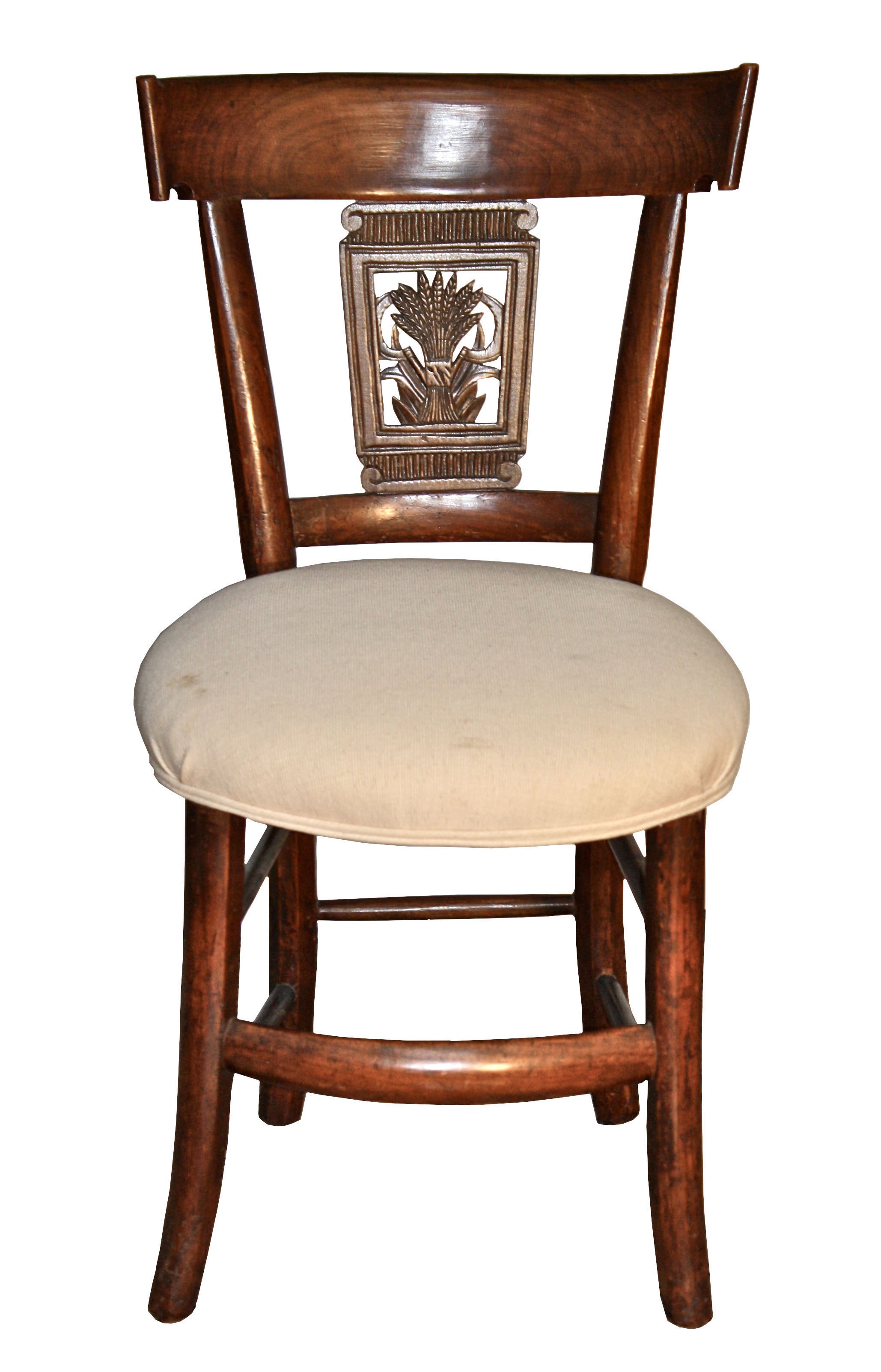 Italian Neoclassical Frumento Side Chair For Sale