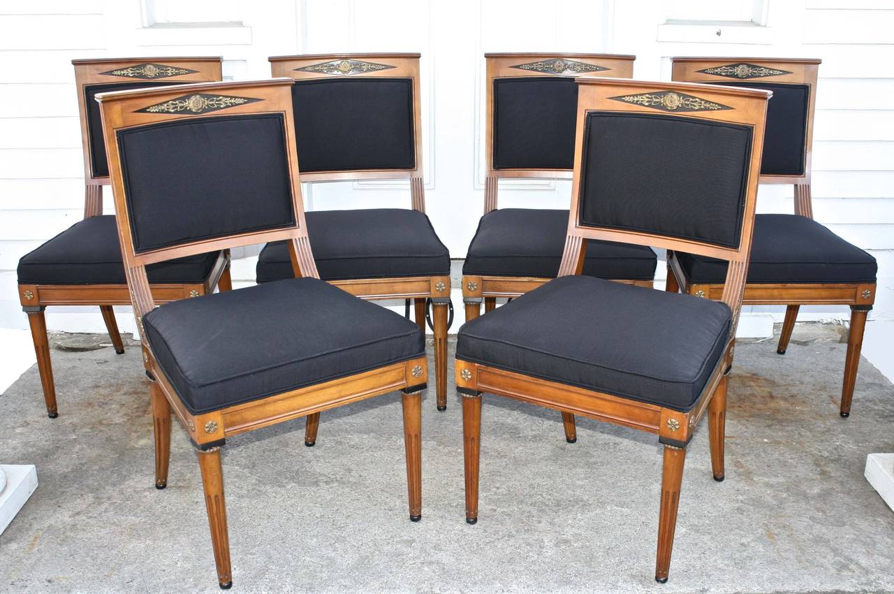 Empire Revival EIGHT French Consulat Style Dining Chairs