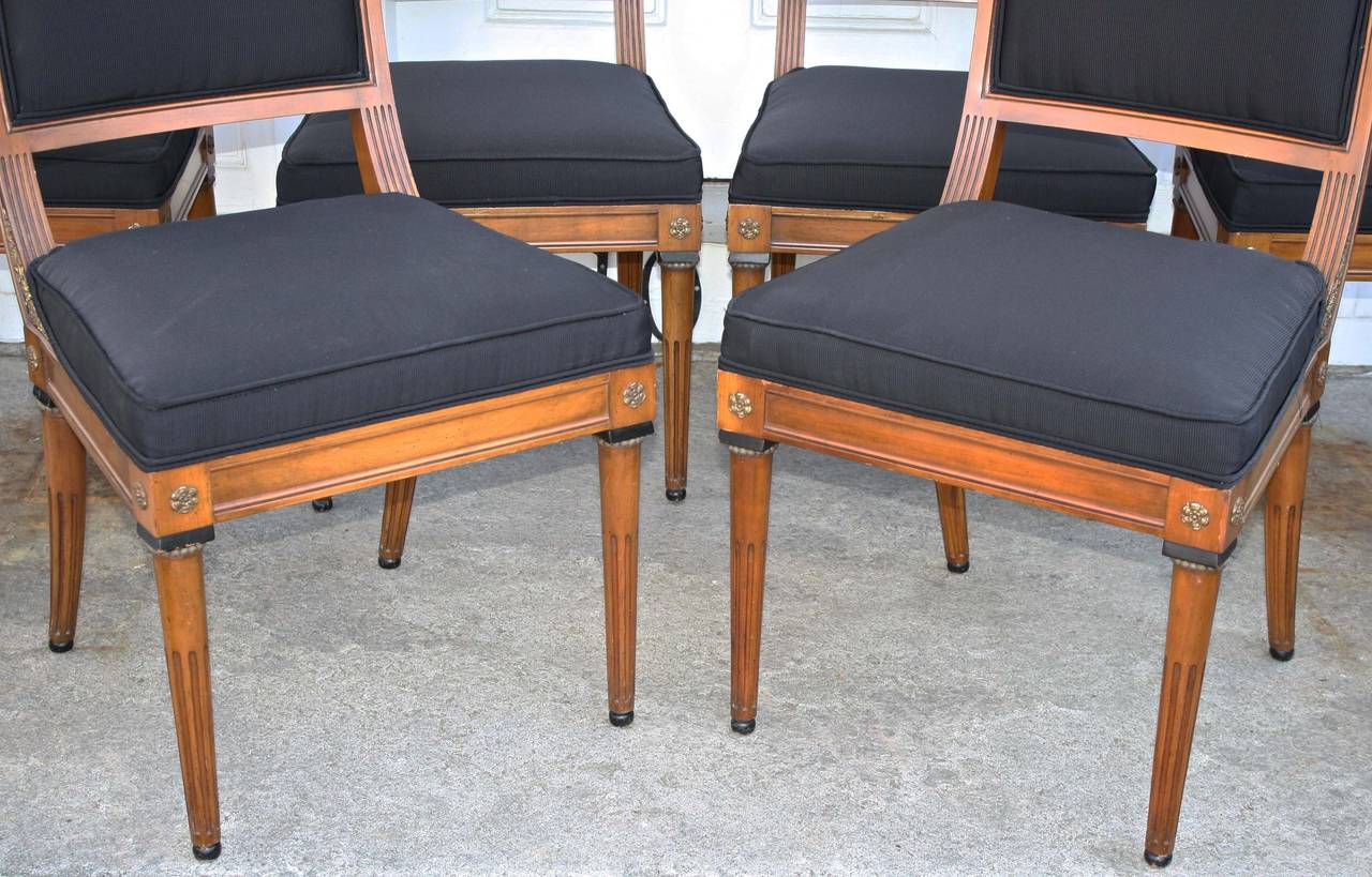 EIGHT French Consulat Style Dining Chairs 2