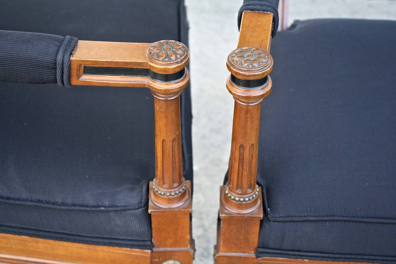 Fruitwood EIGHT French Consulat Style Dining Chairs