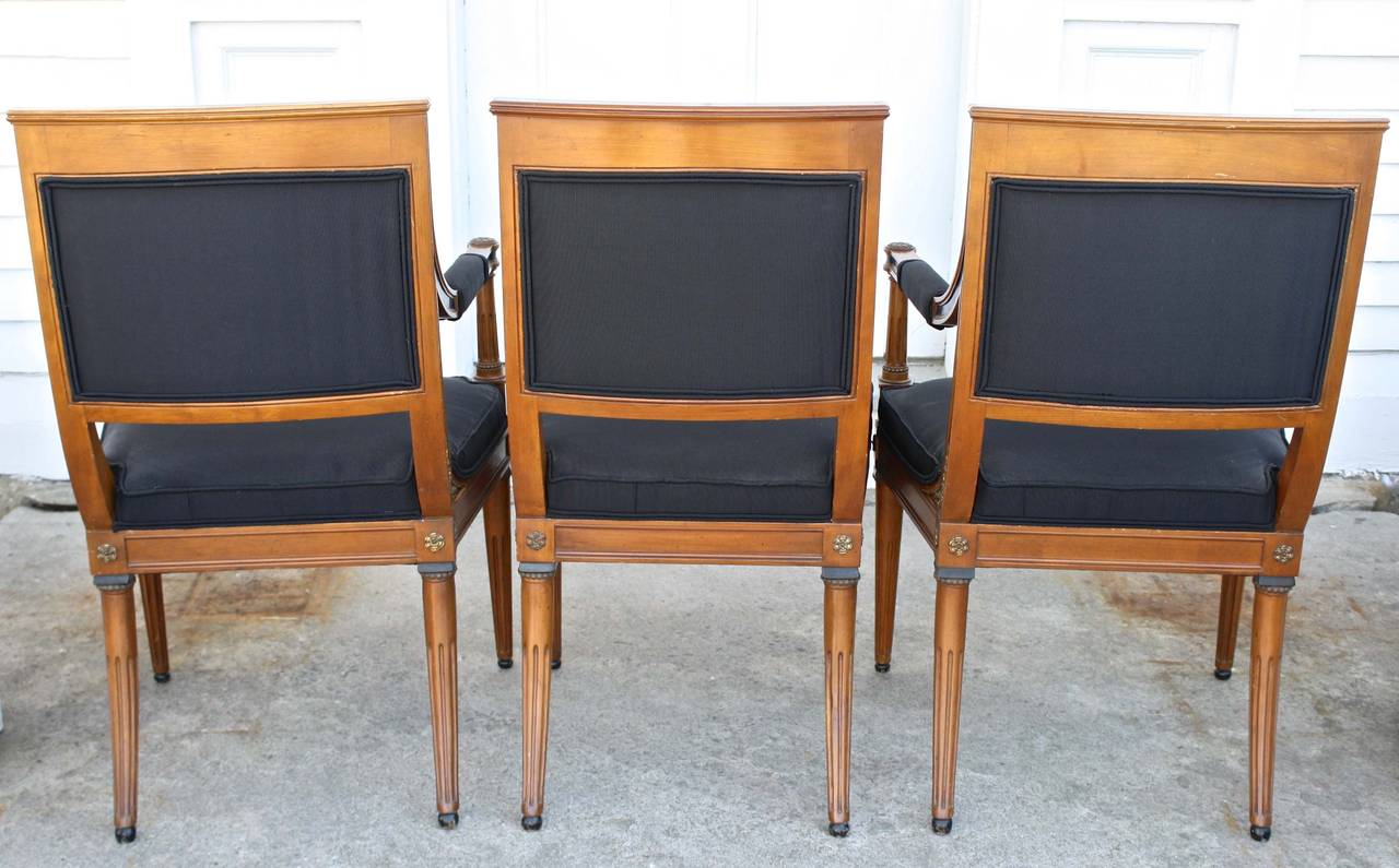 EIGHT French Consulat Style Dining Chairs 3