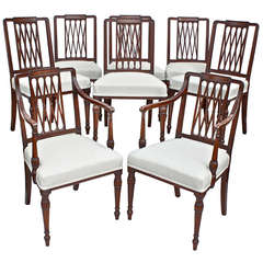 Set of 8 Sheraton Dining Chairs