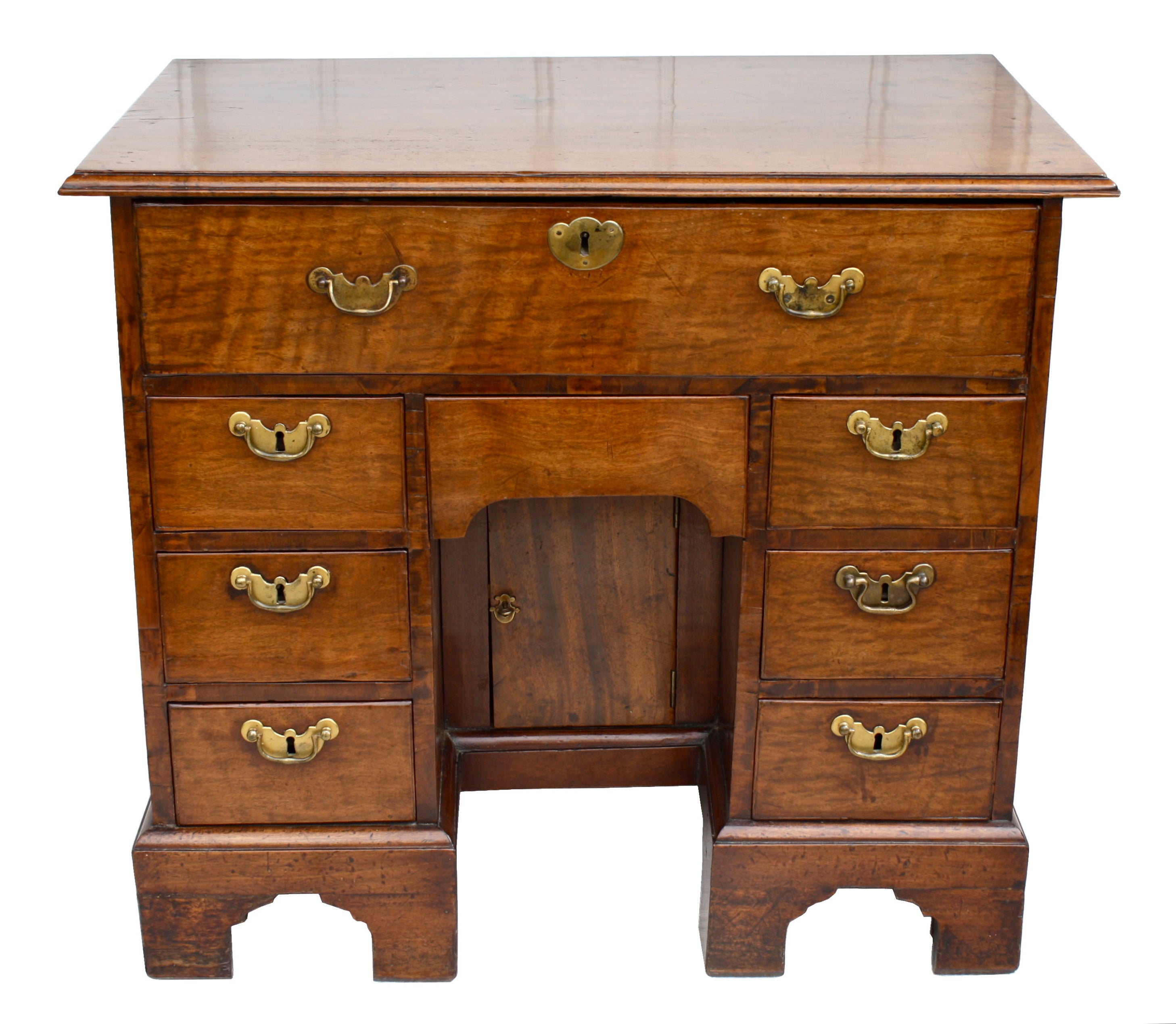 George II Walnut Kneehole Desk For Sale