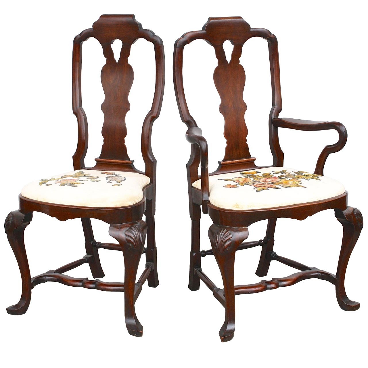 FOURTEEN American Queen Anne Revival Dining Chairs For Sale