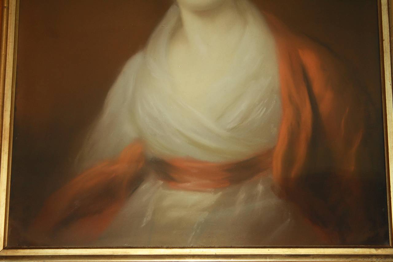 George III Pastel Portrait of Lord Byron's Half-Sister by John Berridge