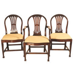 Set of 8 Gillows Hepplewhite Manner Dining Chairs