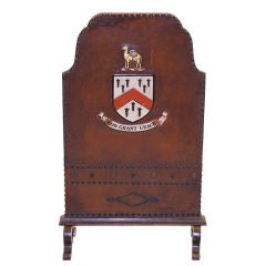 Leather Dromedary Camel Fire Screen - Notable Provenance