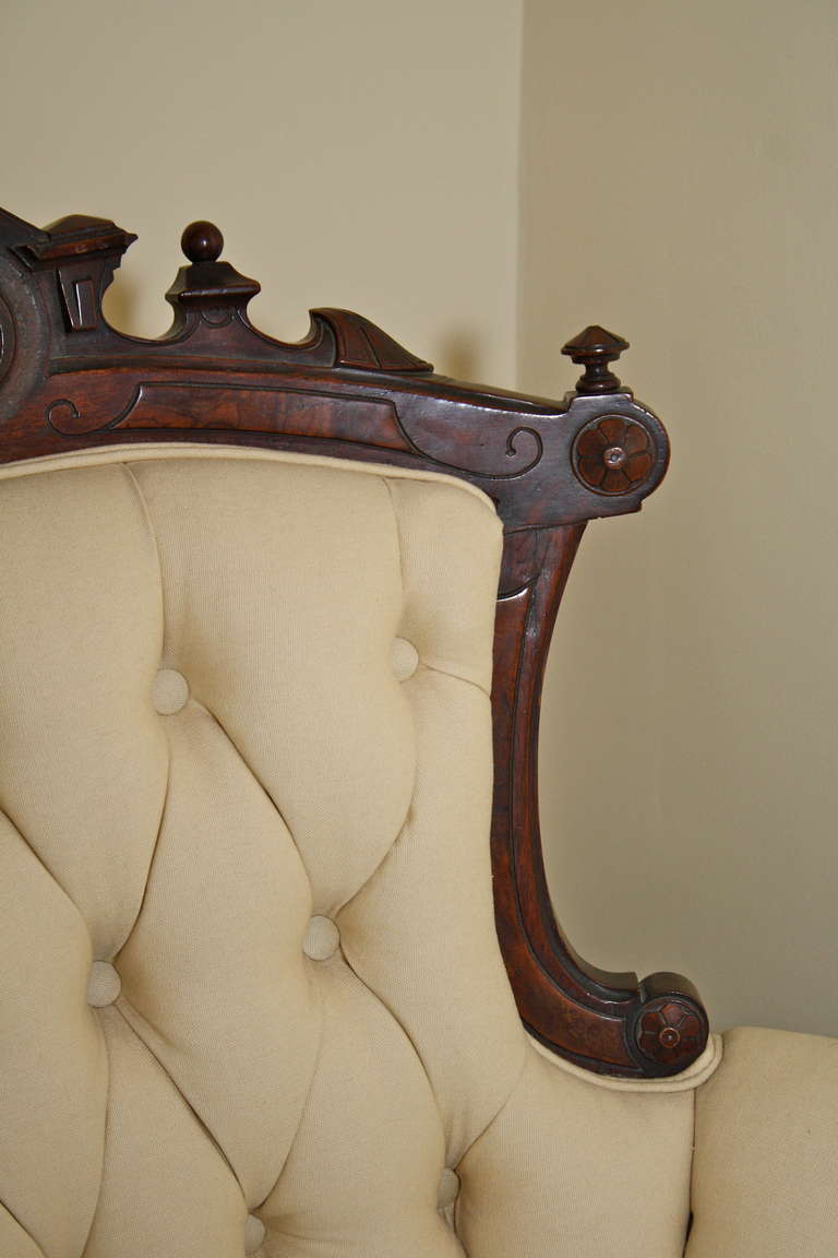 Rococo Revival John Jelliff Armchair In Good Condition For Sale In Woodbury, CT