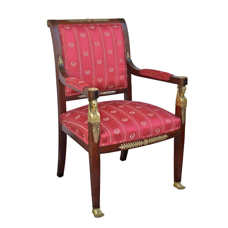 First Empire Revival 'Egyptian' Armchair