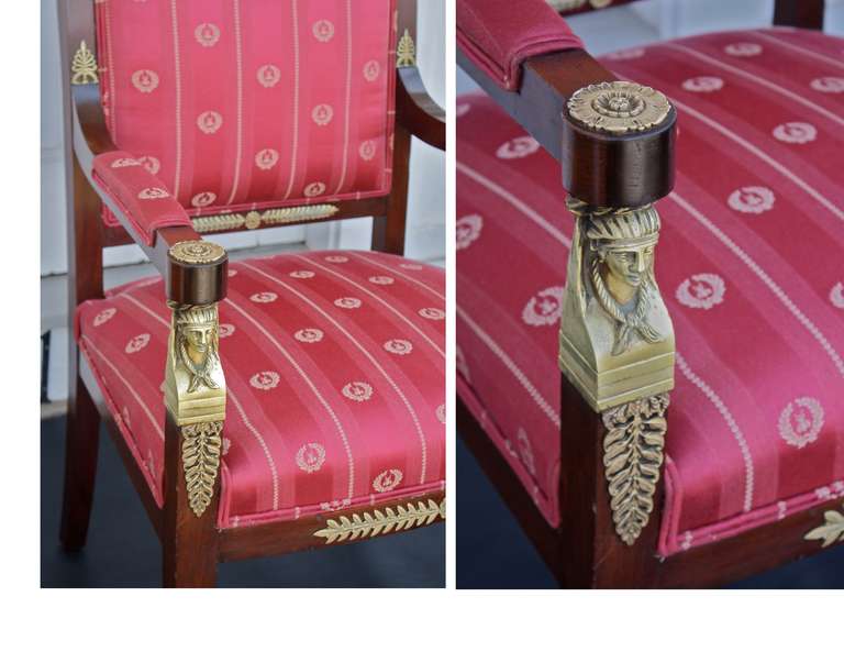 19th Century First Empire Revival 'Egyptian' Armchair