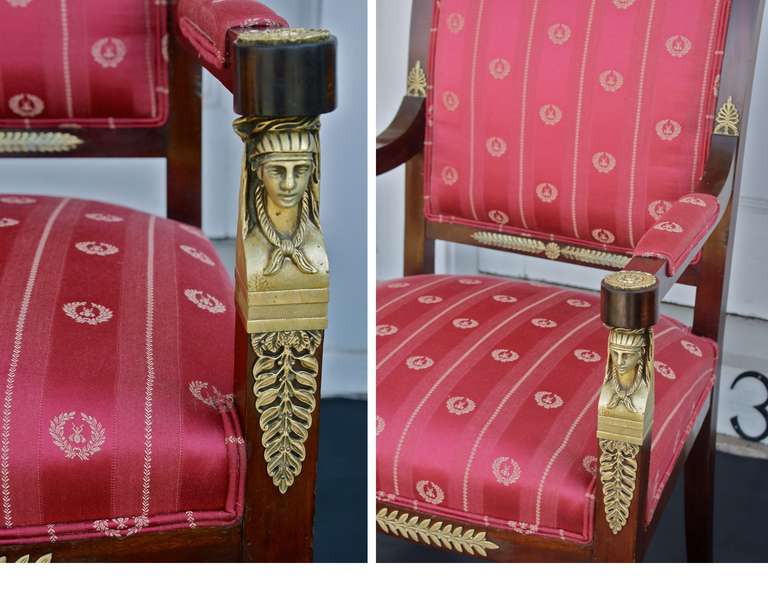 Bronze First Empire Revival 'Egyptian' Armchair