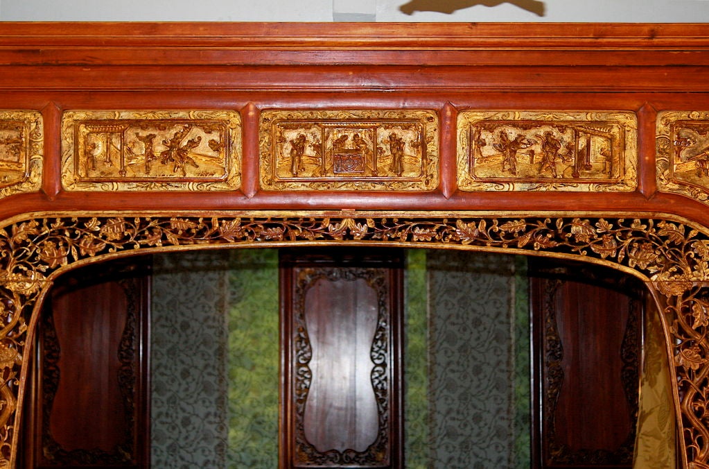 Elm Chinese Lo-han Chamber Bed