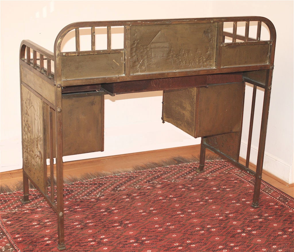 Art Nouveau 'Secessionist' Desk and Chair by Josef Hoffmann 2