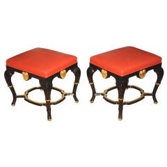 PAIR Charles X Lacquered Benches