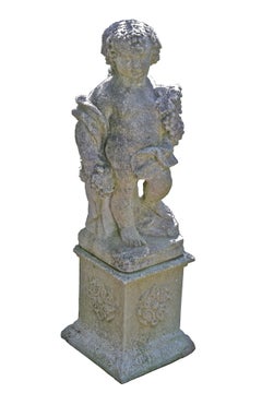 Bacchanalian Putto Neoclassical Revival Garden Statue