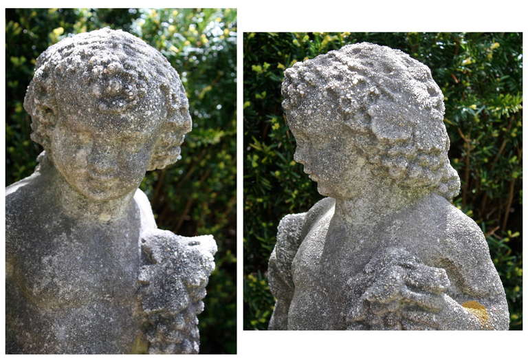 19th Century Bacchanalian Putto Neoclassical Revival Garden Statue