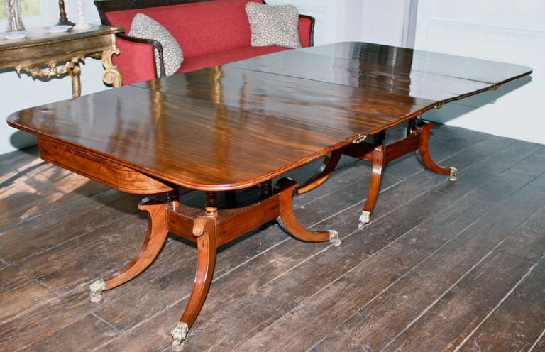 Regency Double Pedestal Sheraton Manner Dining Table 5