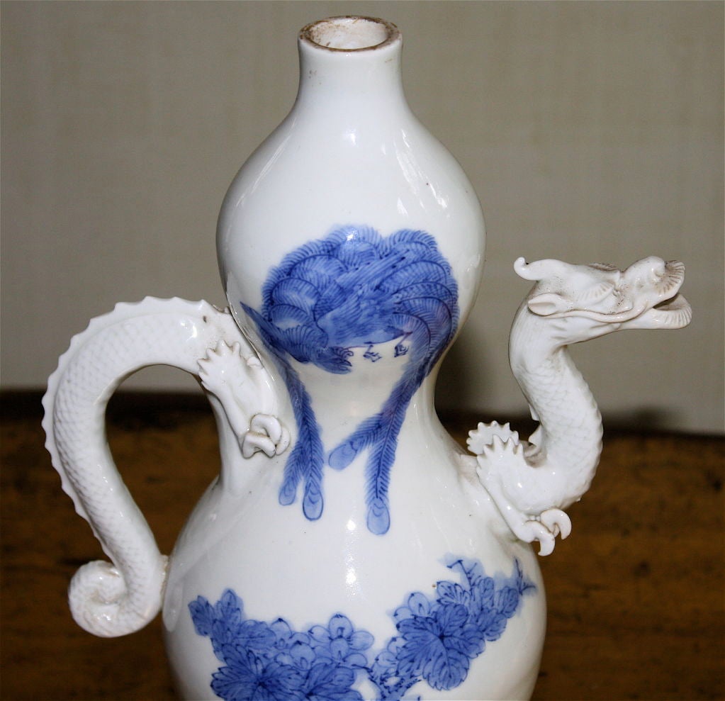 Japanese Blue & White Hirado Porcelain Ewer