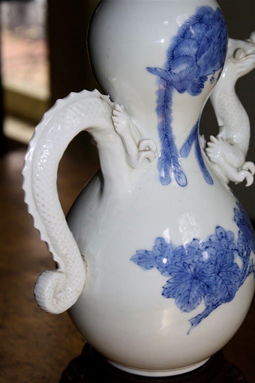 Blue & White Hirado Porcelain Ewer 3