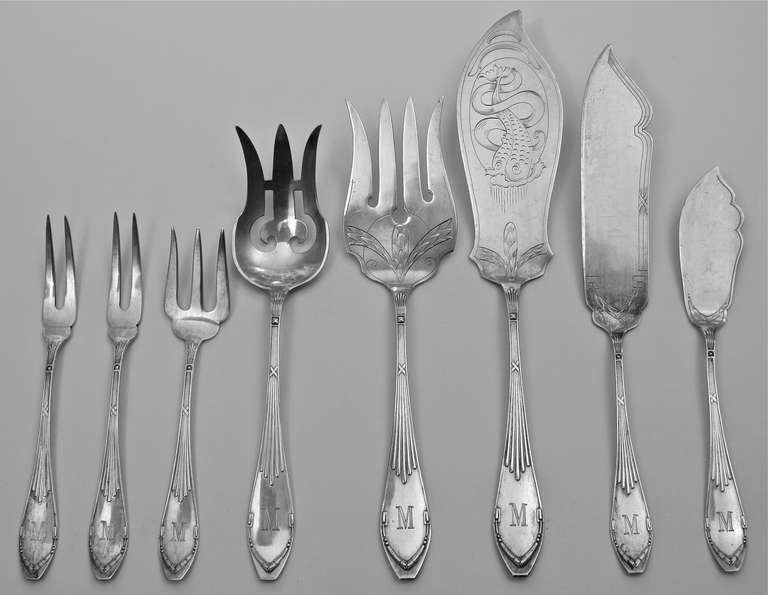 Art Nouveau German Silver 176 pieces -  E. L. Vietor of Darmstadt For Sale 2