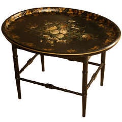 American Toleware Tray on Stand