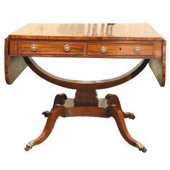 Antique Regency Rosewood Drop-leaf Sofa Back or Writing Table