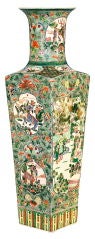 Chinese Famille Verte Tall Vase Chinese Famille Verte Tall Vase