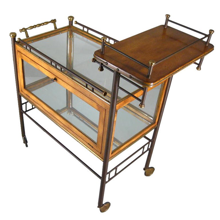 English Art Nouveau 'Drinks' (Bar) Cart at 1stDibs