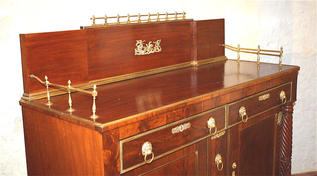 Hand-Carved Emmons & Archibald Boston Classical Sideboard For Sale